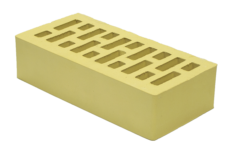 Облицовочный пустотелый, М-200,120x250x65, желтый, Тербунский гончар КЗ