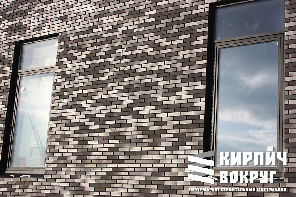 Кирпич Российский Облицовочный, Белый С Коричневым, 1NF, Recke